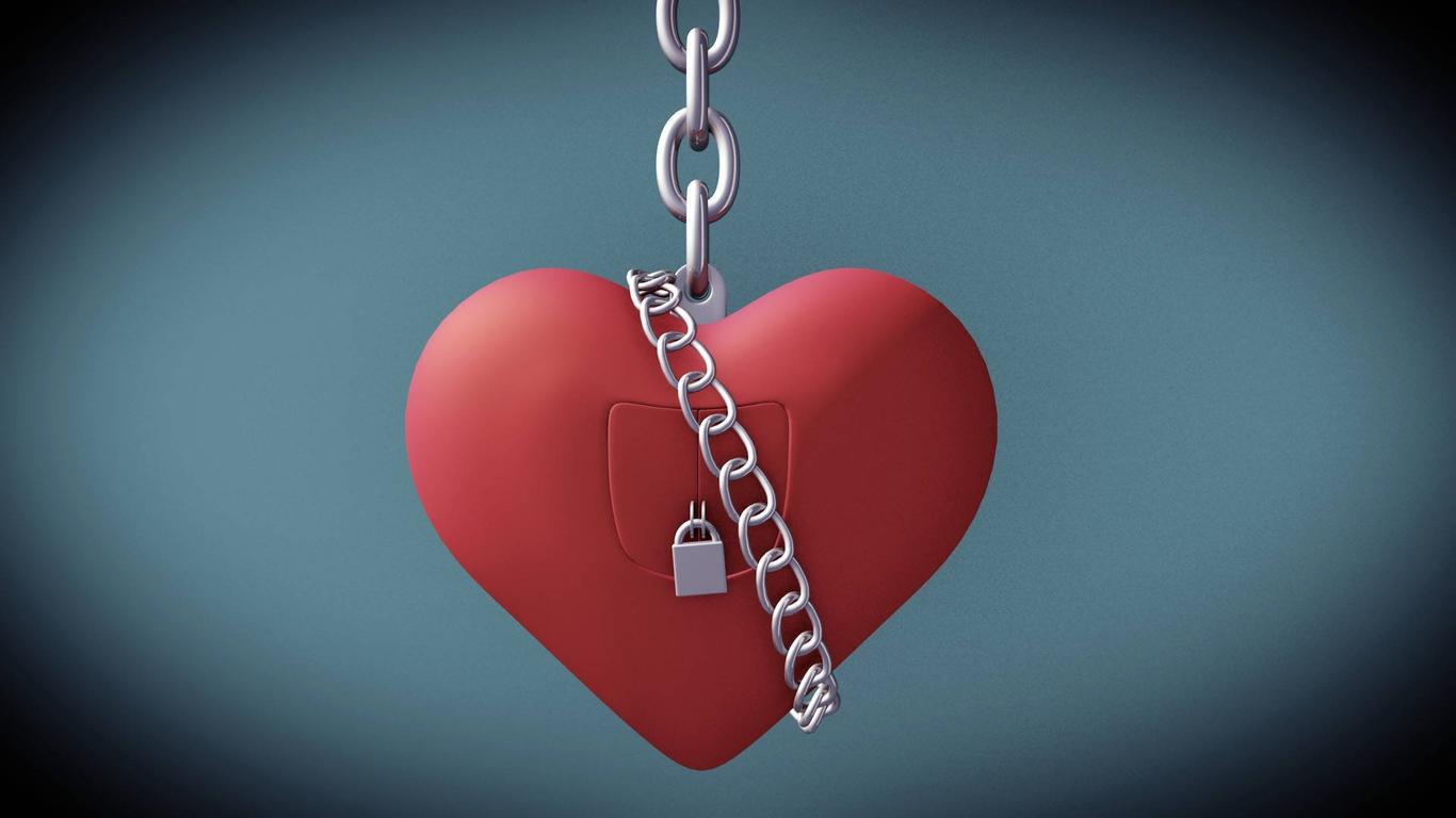1366x768 Valentine Day Heart Lock 1366x768 Resolution HD 4k Wallpaper, Image, Background, Photo and Picture
