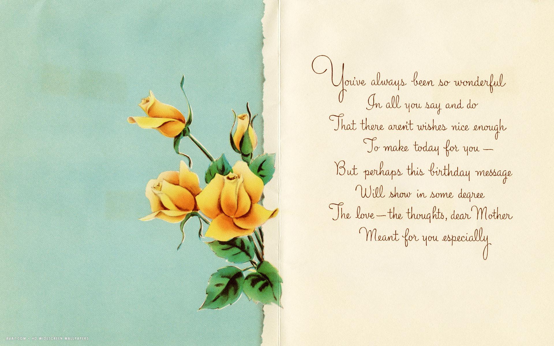 1920x1200 Free Greeting Card Happy Birthday Mom Eclmvci1 Vintage