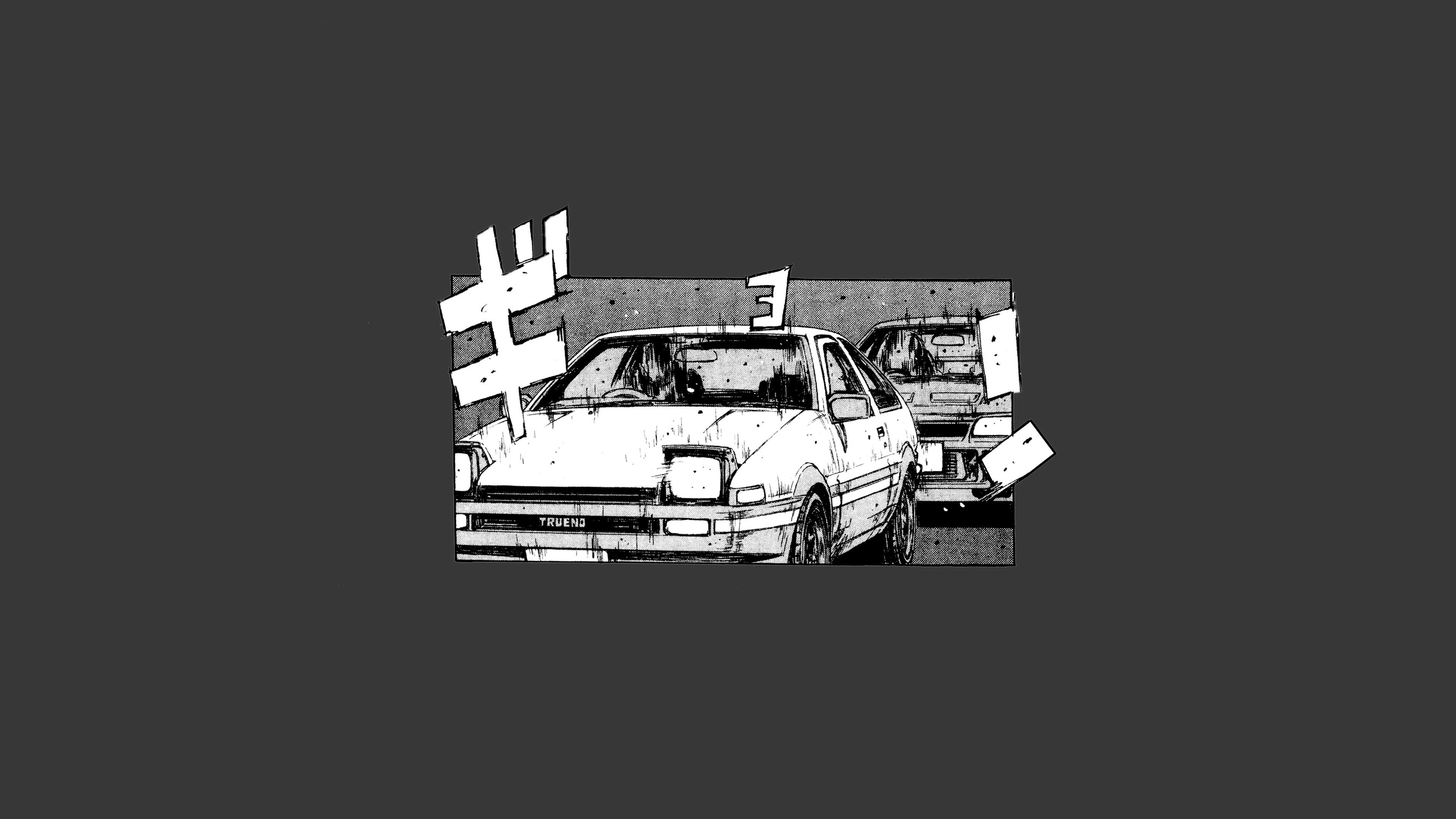 3840x2160 4K, Pop Up Headlights, Initial D, Toyota Trueno, Toyota AE86. Mocah HD Wallpaper