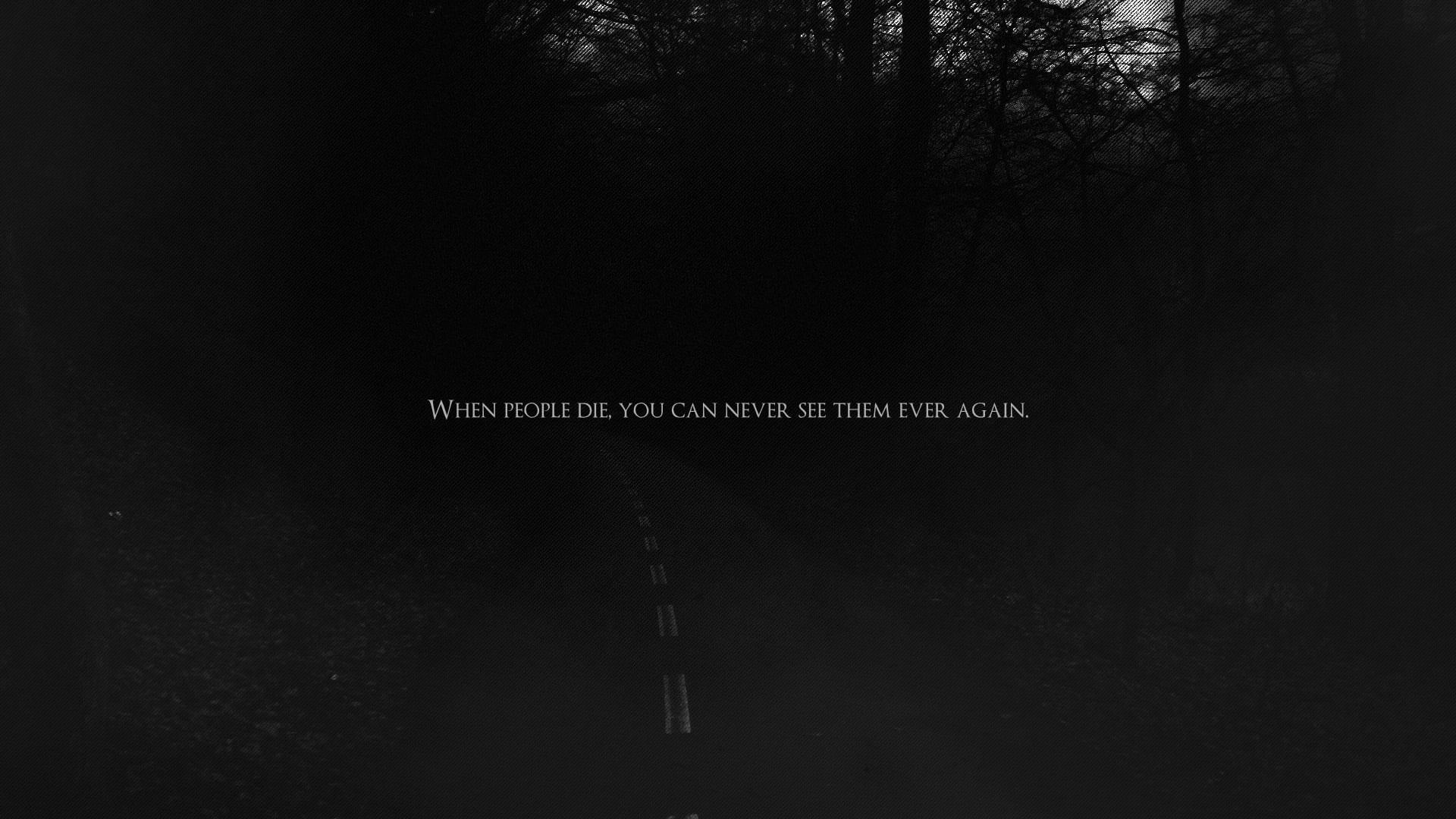 1920x1080 Wallpaper Depressing, Dark, Quote, Sad, Gloomy
