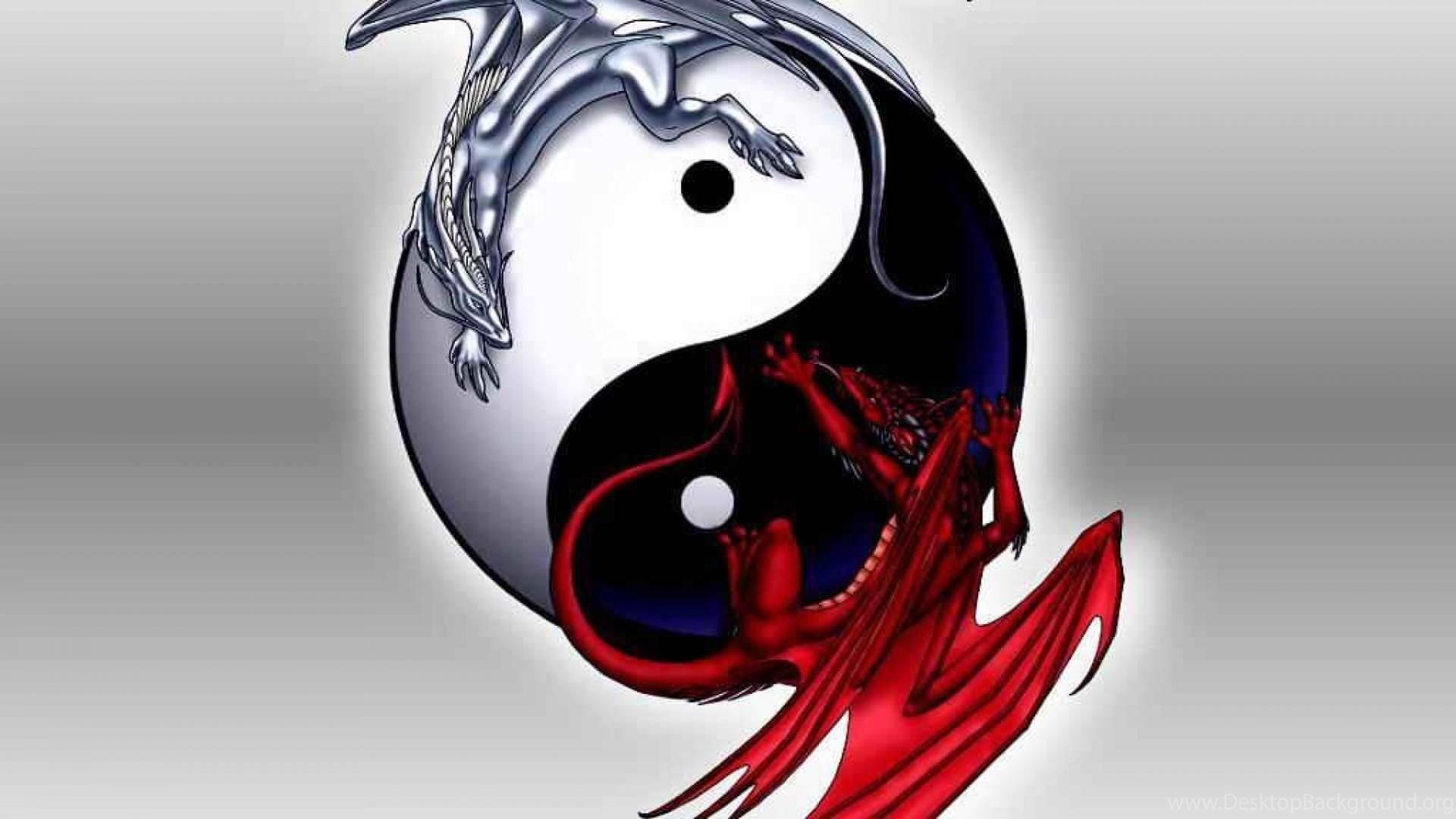 1920x1080 YIN YANG DRAGONS WALLPAPER Desktop Background