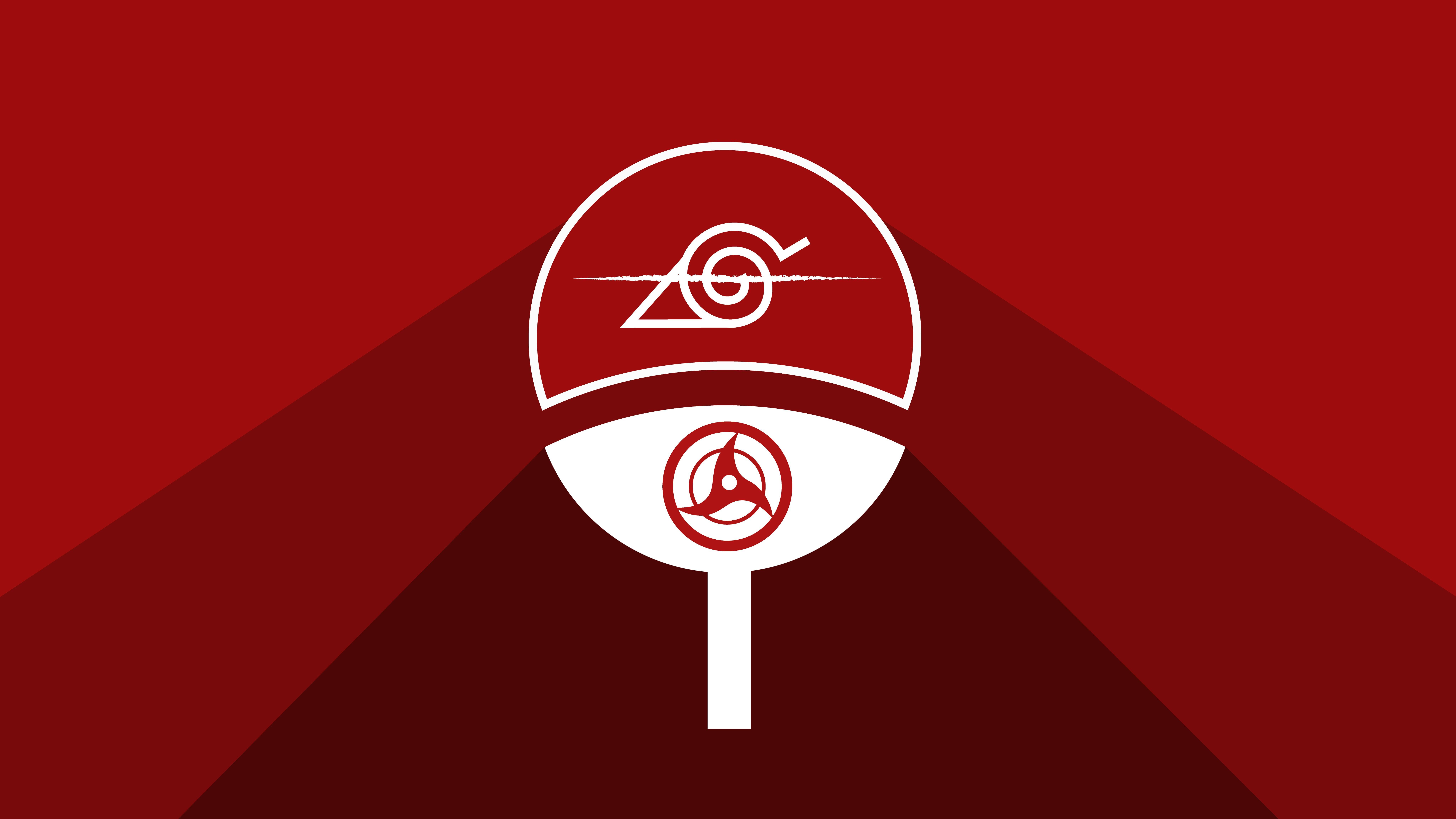 8192x4608 Wallpaper / Uchiha Itachi, Uchiha clan, Naruto (anime), Mangekyou Sharingan, red, vector, minimalism