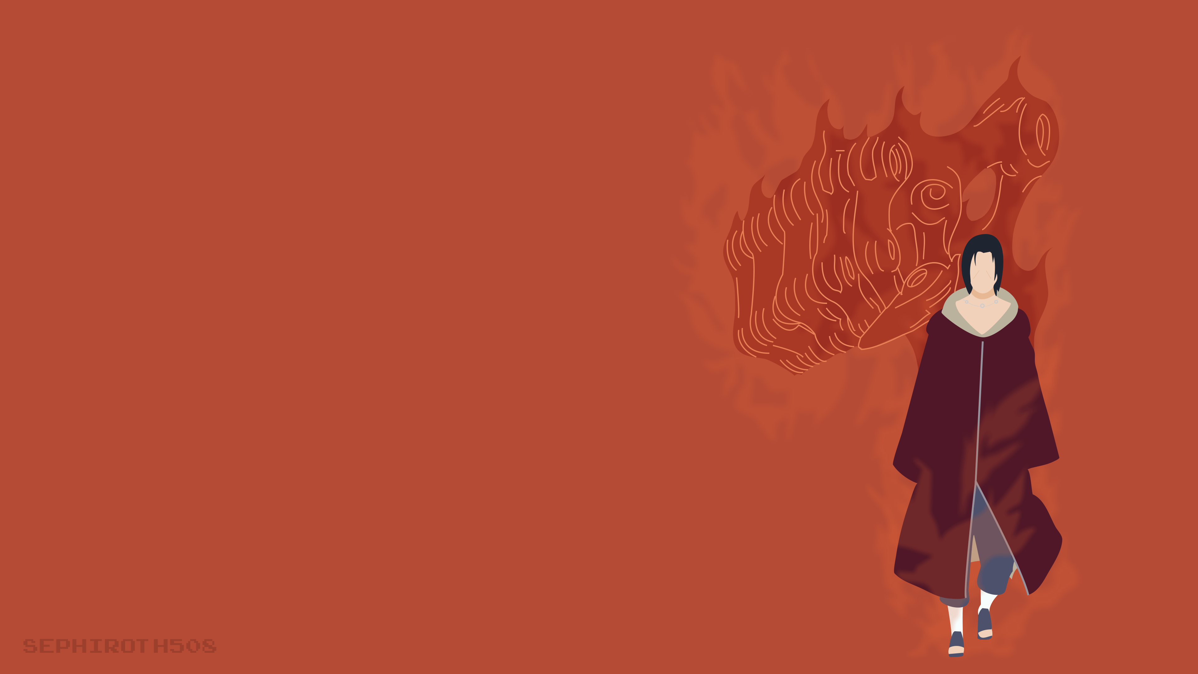 3840x2160 Minimalist Itachi Wallpaper