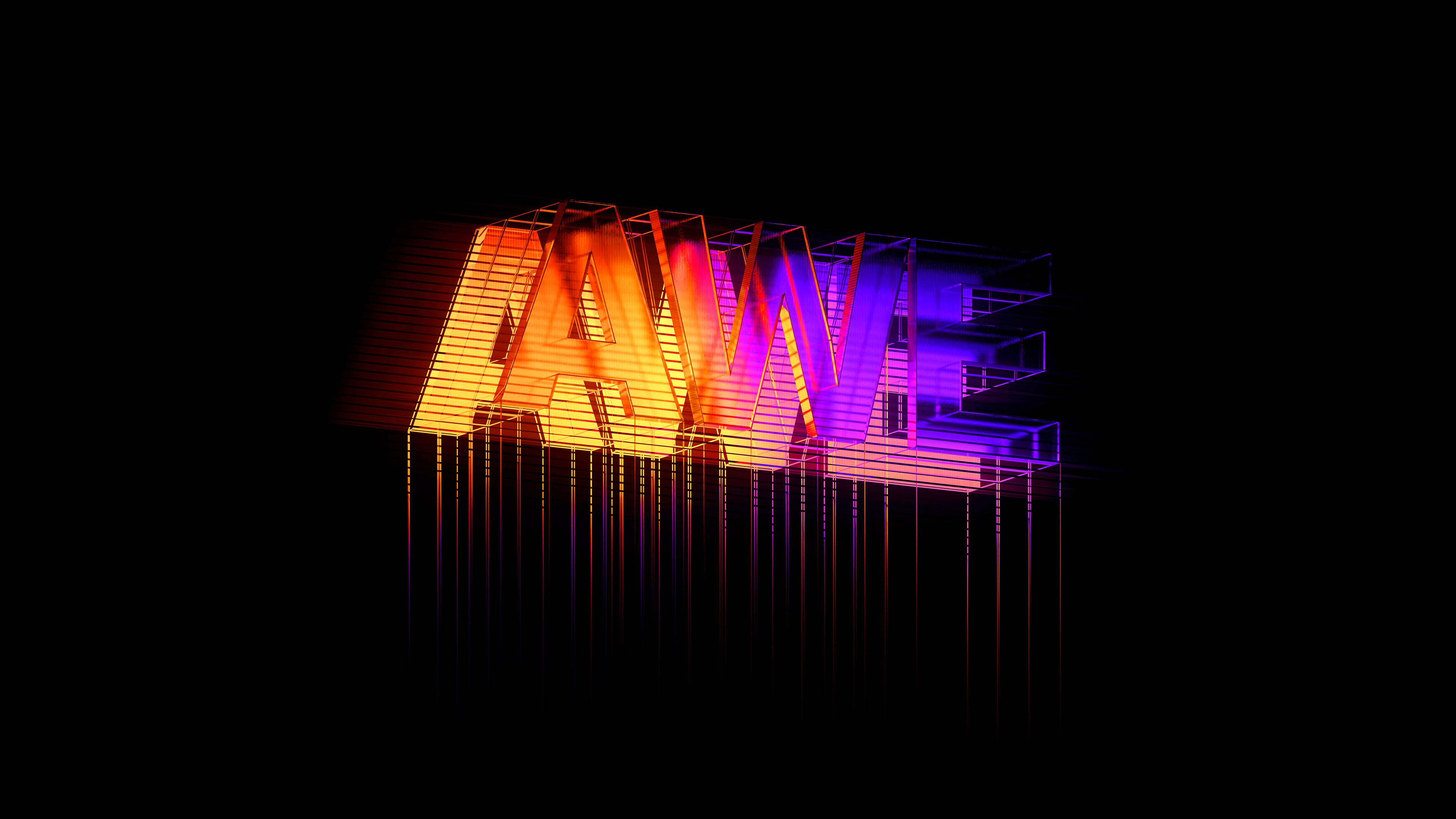 3840x2160 Neon Sign Wallpaper 4K, Colorful, Black Background, AMOLED, Black Dark
