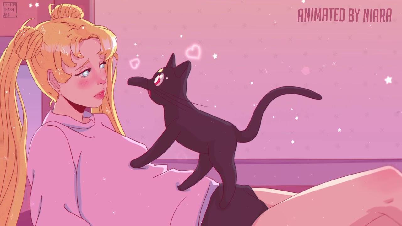 1280x720 Sailor Moon & Luna Faithful Companion [Mika Vas] (Wallpaper Engine)
