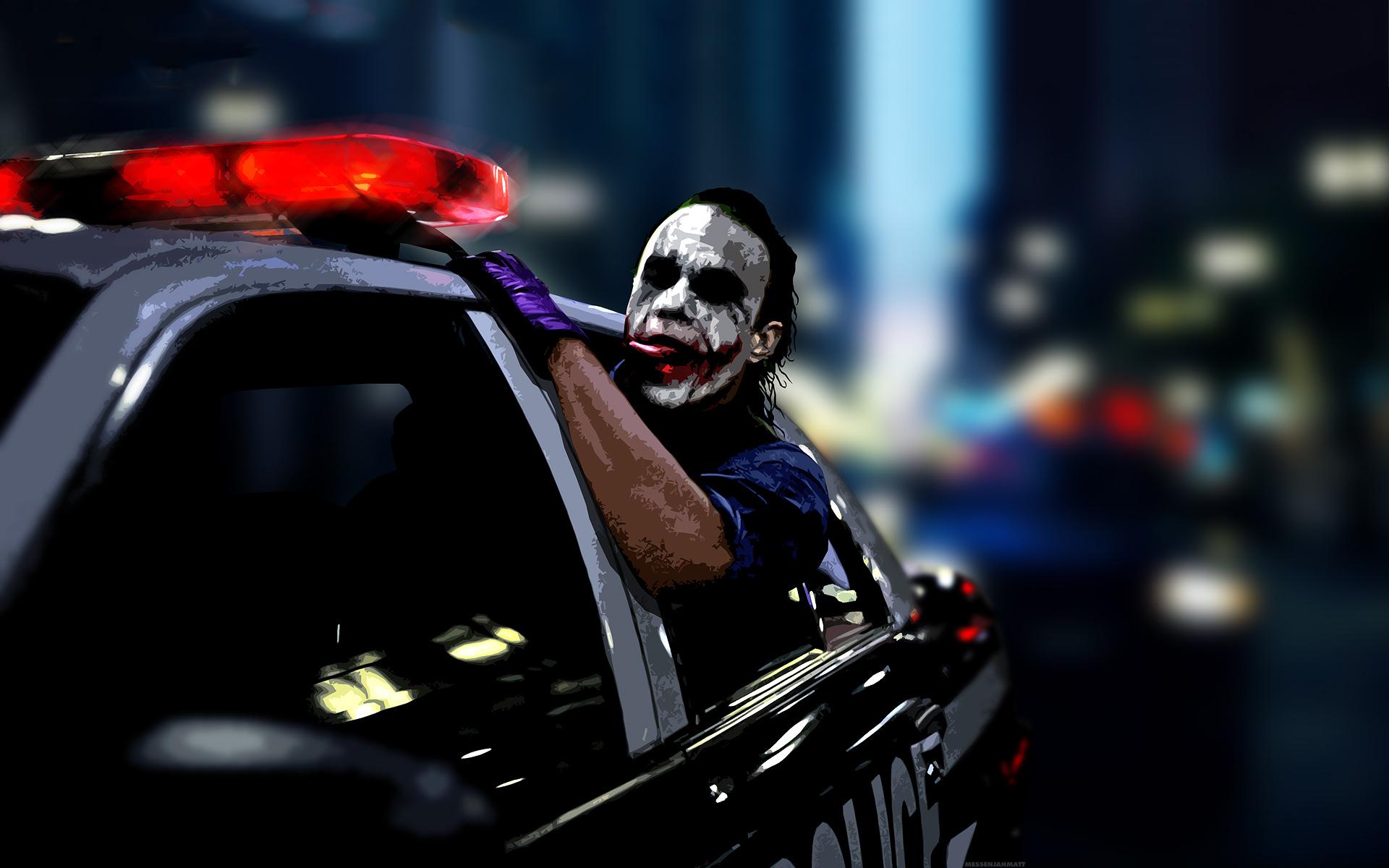 1920x1200 The joker police car wallpaperx1200