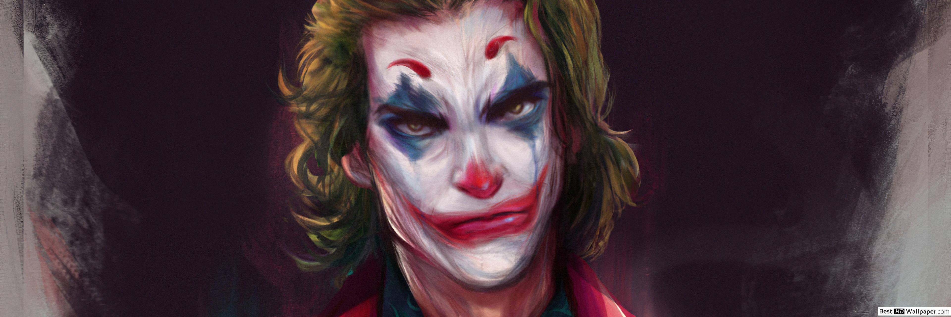 3840x1280 Joker Movie Animated HD wallpaper download