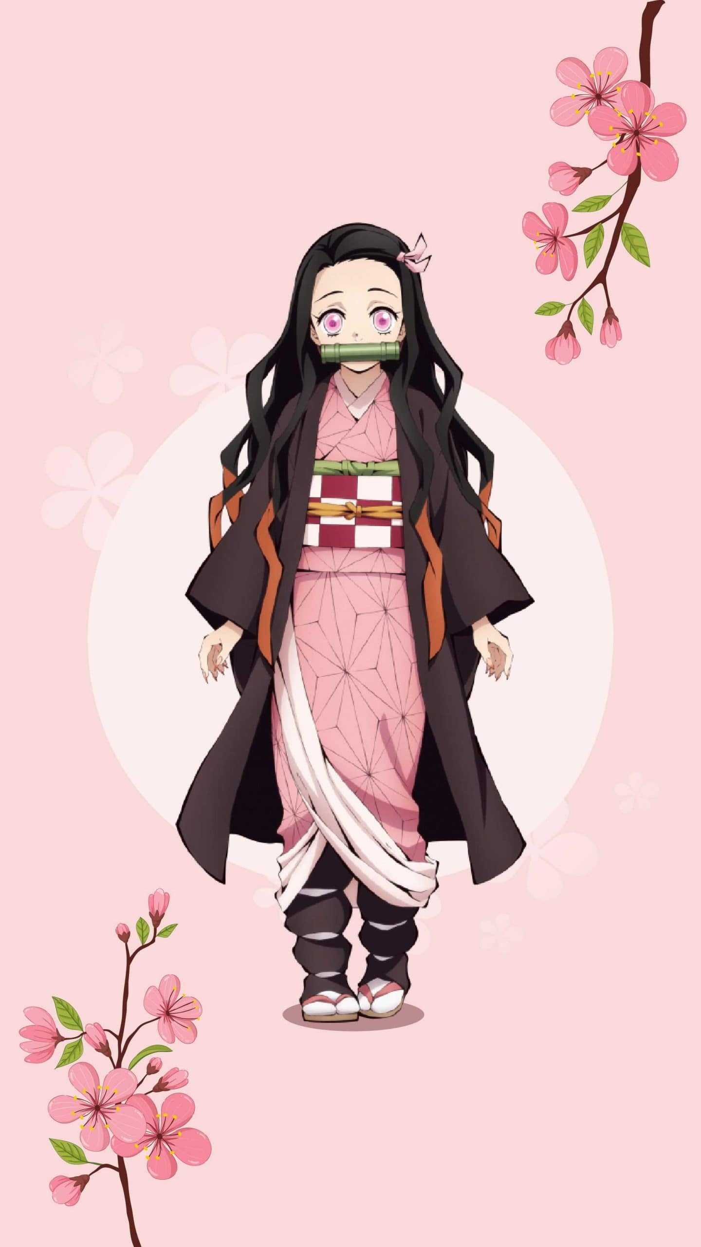 1440x2560 Nezuko Wallpaper