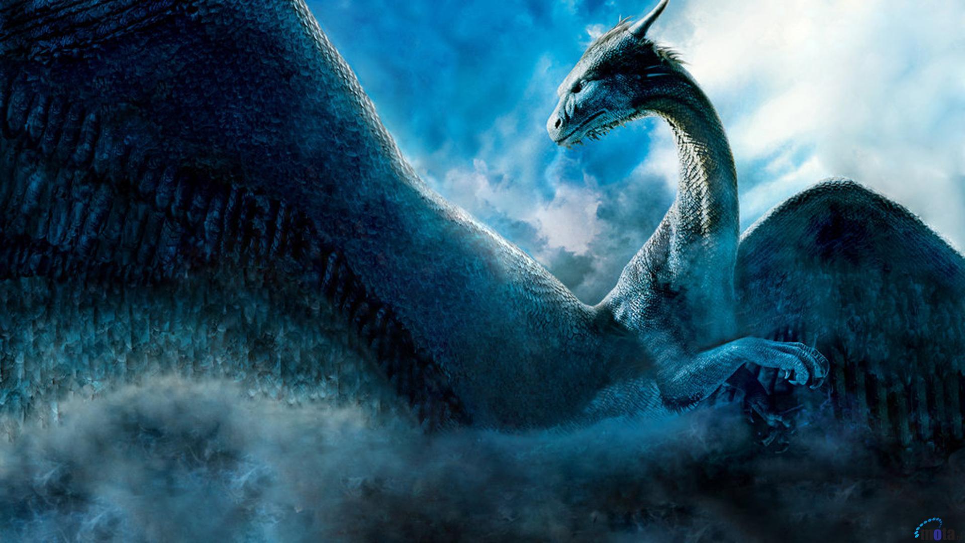 1920x1080 Blue Lightning Dragon Wallpaper