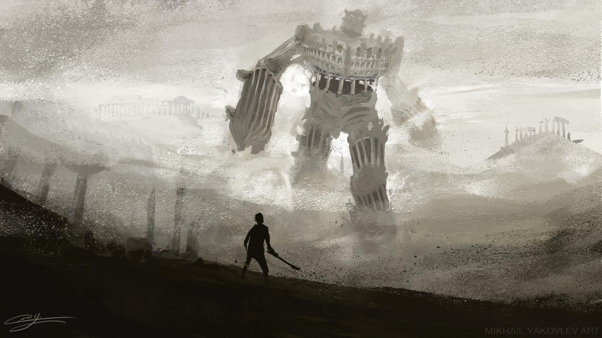 1920x1080 Title Video Game Shadow Of The Colossus Wallpaper Of The Colossus Fan Art HD Wallpaper