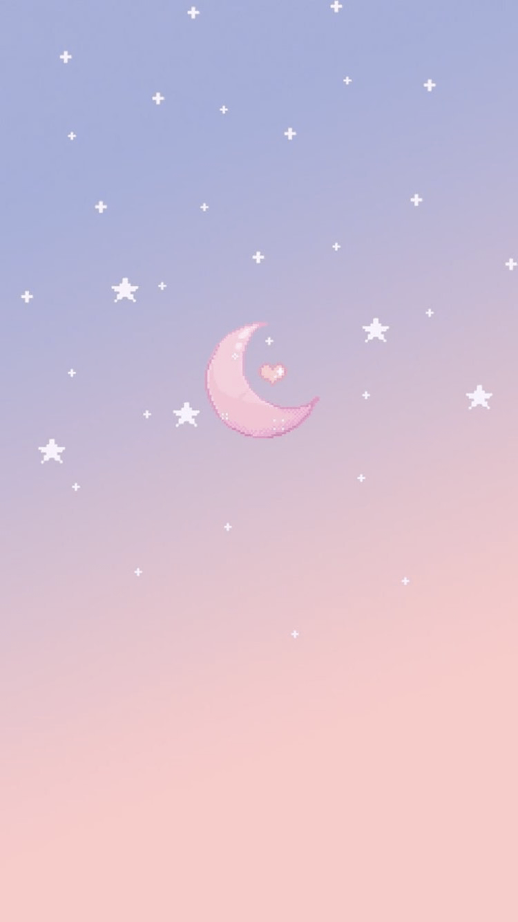 750x1334 Kawaii Pixel Sky Wallpaper