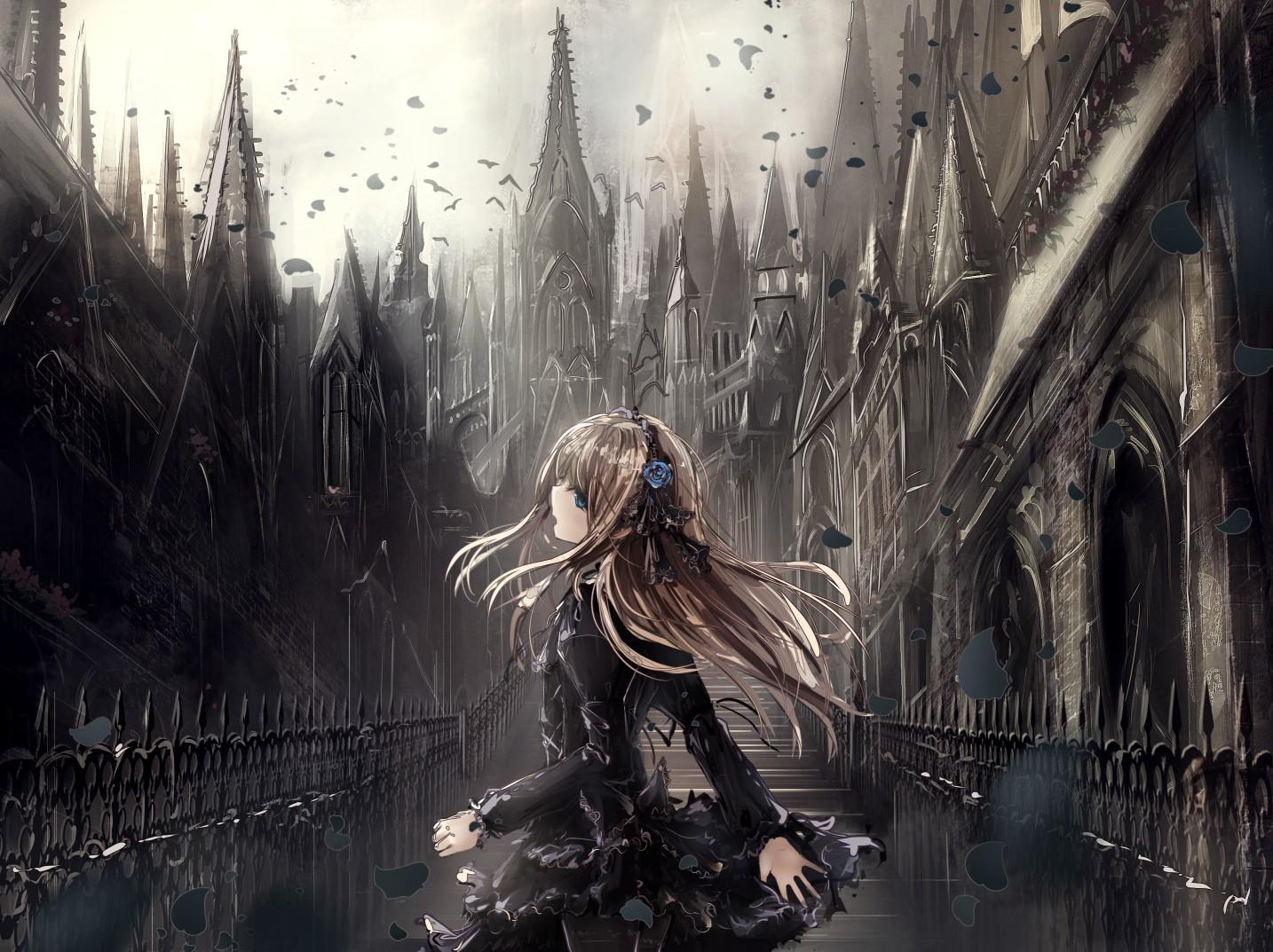 1434x1073 #anime girls, #Gothic, #anime wallpaper. Mocah HD Wallpaper