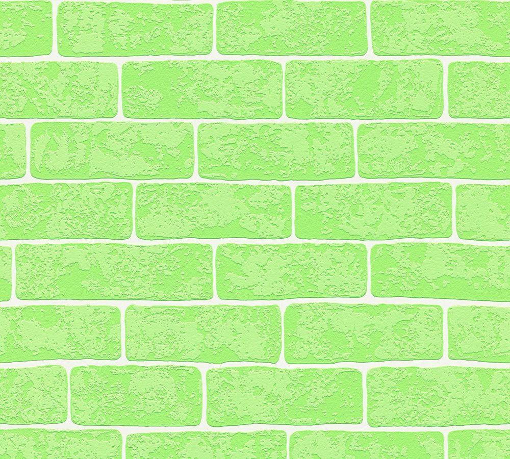 1000x900 Neon Brick Design On Green Wallpaper