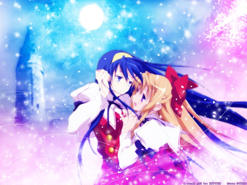 1024x768 Tania Cosplay: Kannazuki no Miko, Yuri anime
