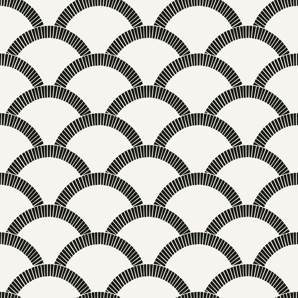 1000x1000 Tempaper 56 Sq Ft Black And Cream Vinyl Geometric Self Adhesive Peel And Stick Wallpaper In The Wallpaper Department At