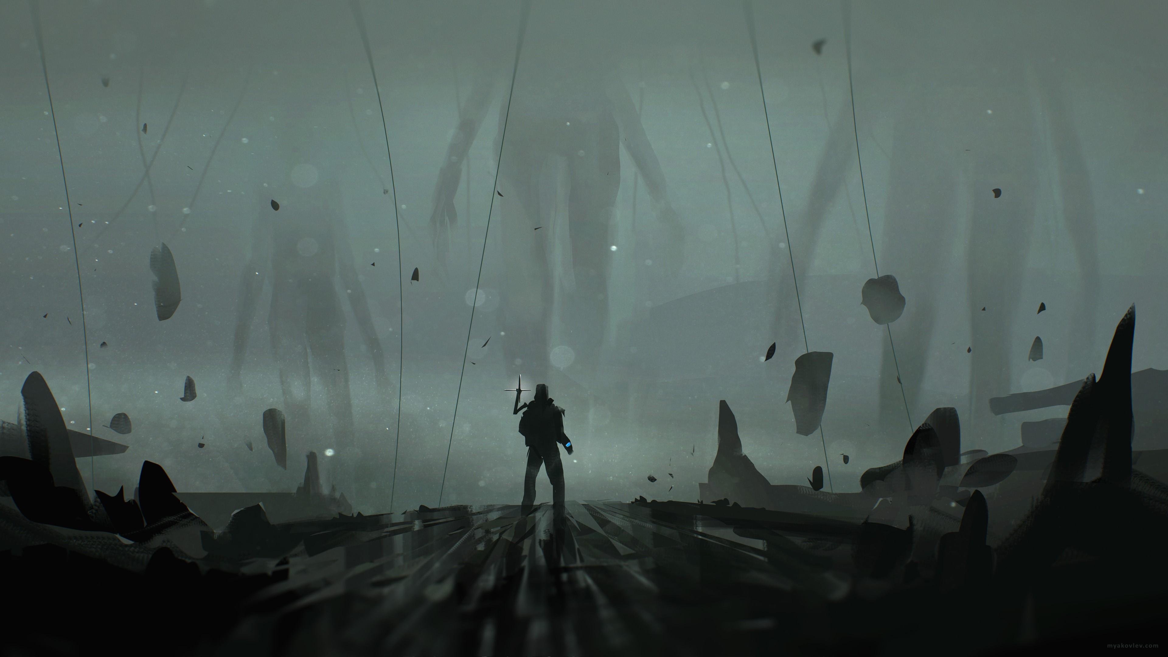 3840x2160 Wallpaper / Death Stranding, game art, video game art, video games, Hideo Kojima, 2019 (Year)