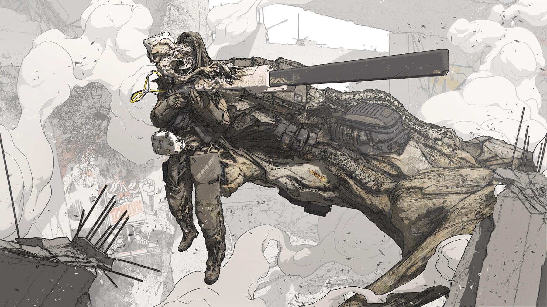 1800x1012 Wallpaper / digital, concept art, Technomancer, science fiction, military, Death Stranding, horror