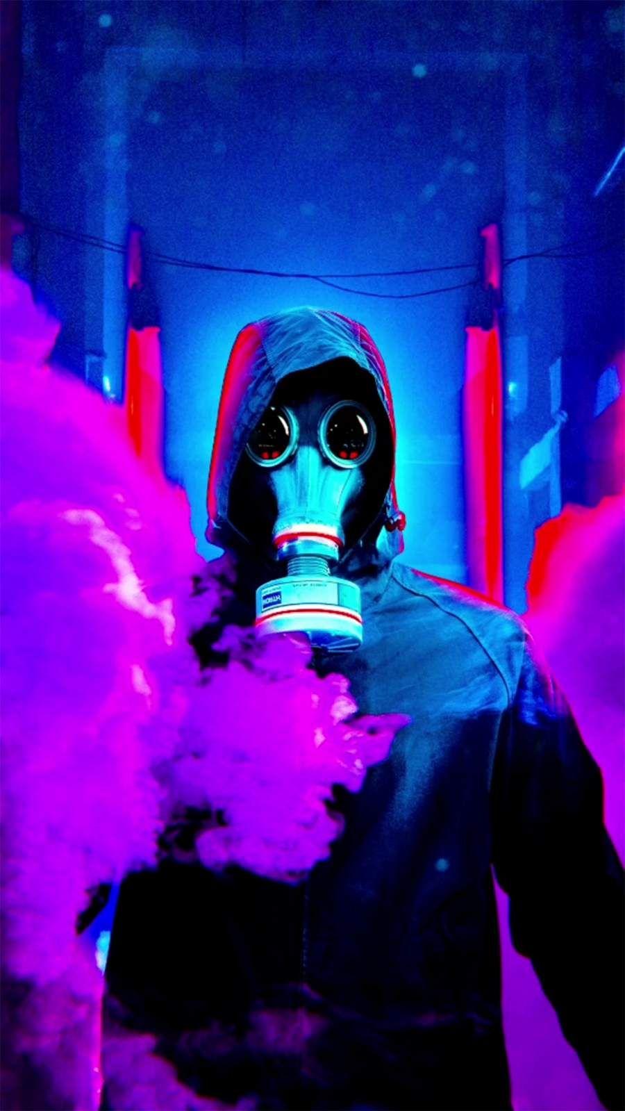900x1599 Smoke Neon Mask iPhone Wallpaper. iPhone wallpaper, Wallpaper, Neon