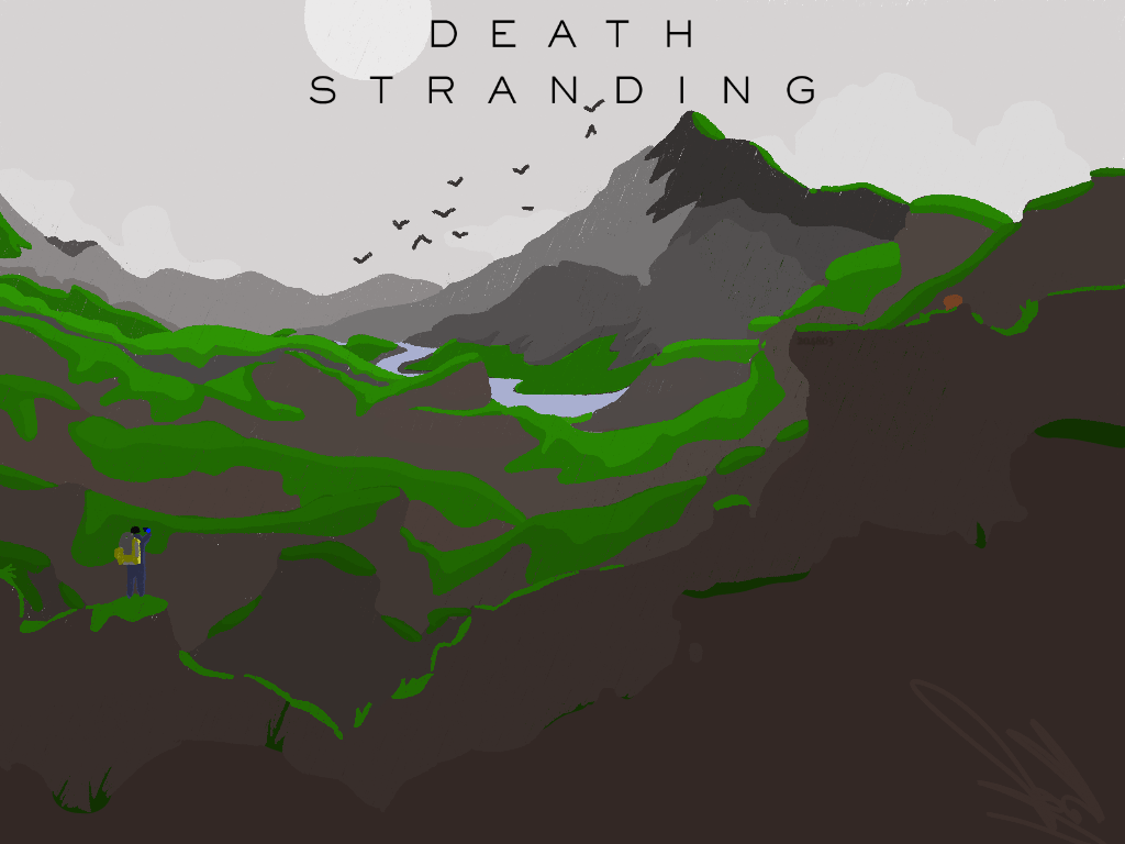 1024x768 Some Death Stranding art i made based on the Firewatch wallpaper. Hope you guys like it.: DeathStranding