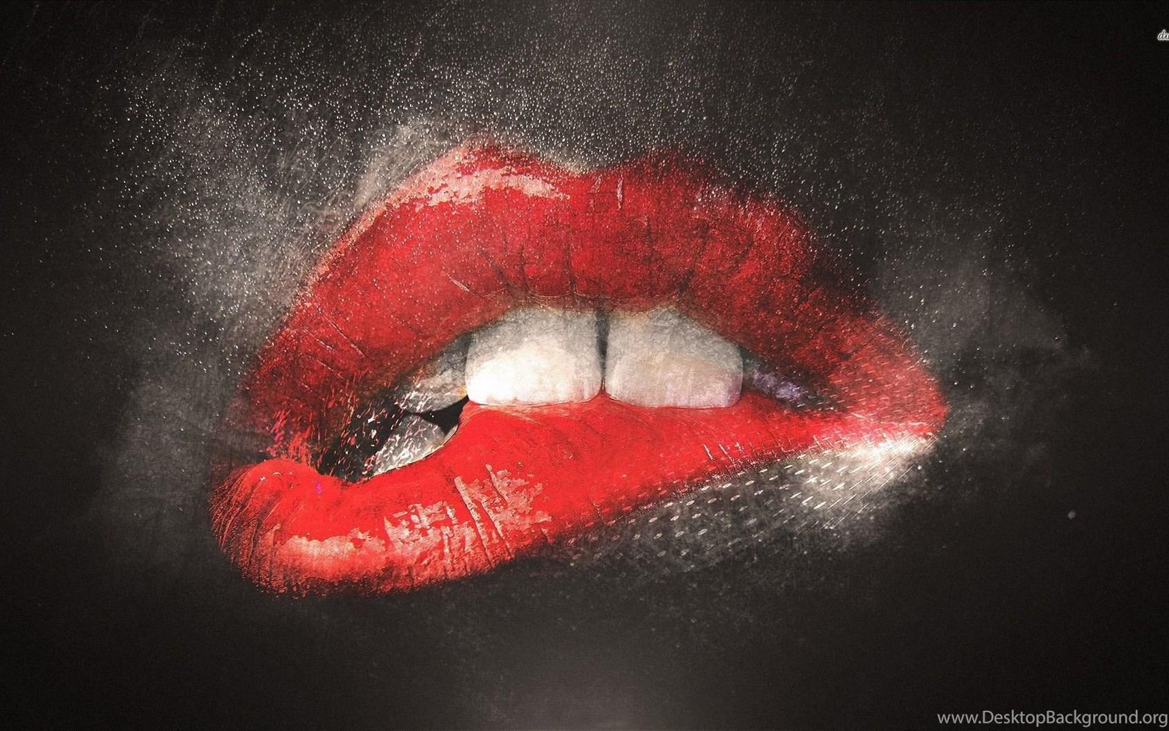 1680x1050 Lip Biting Wallpaper Digital Art Wallpaper Desktop Background