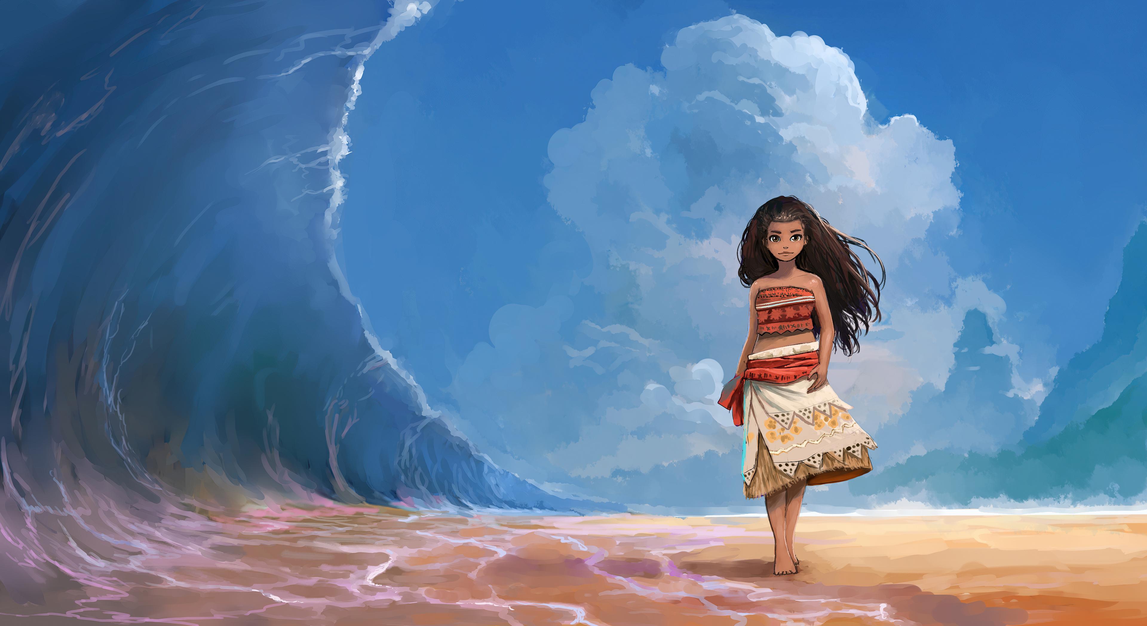 3840x2097 Moana Fan Art 4k 720P HD 4k Wallpaper, Image, Background, Photo and Picture