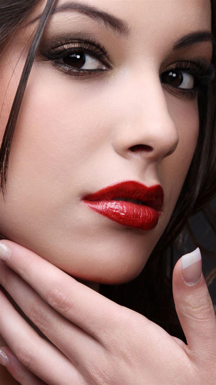 750x1334 Mac Red Lipstick Portrait iPhone 8 Wallpaper Free Download