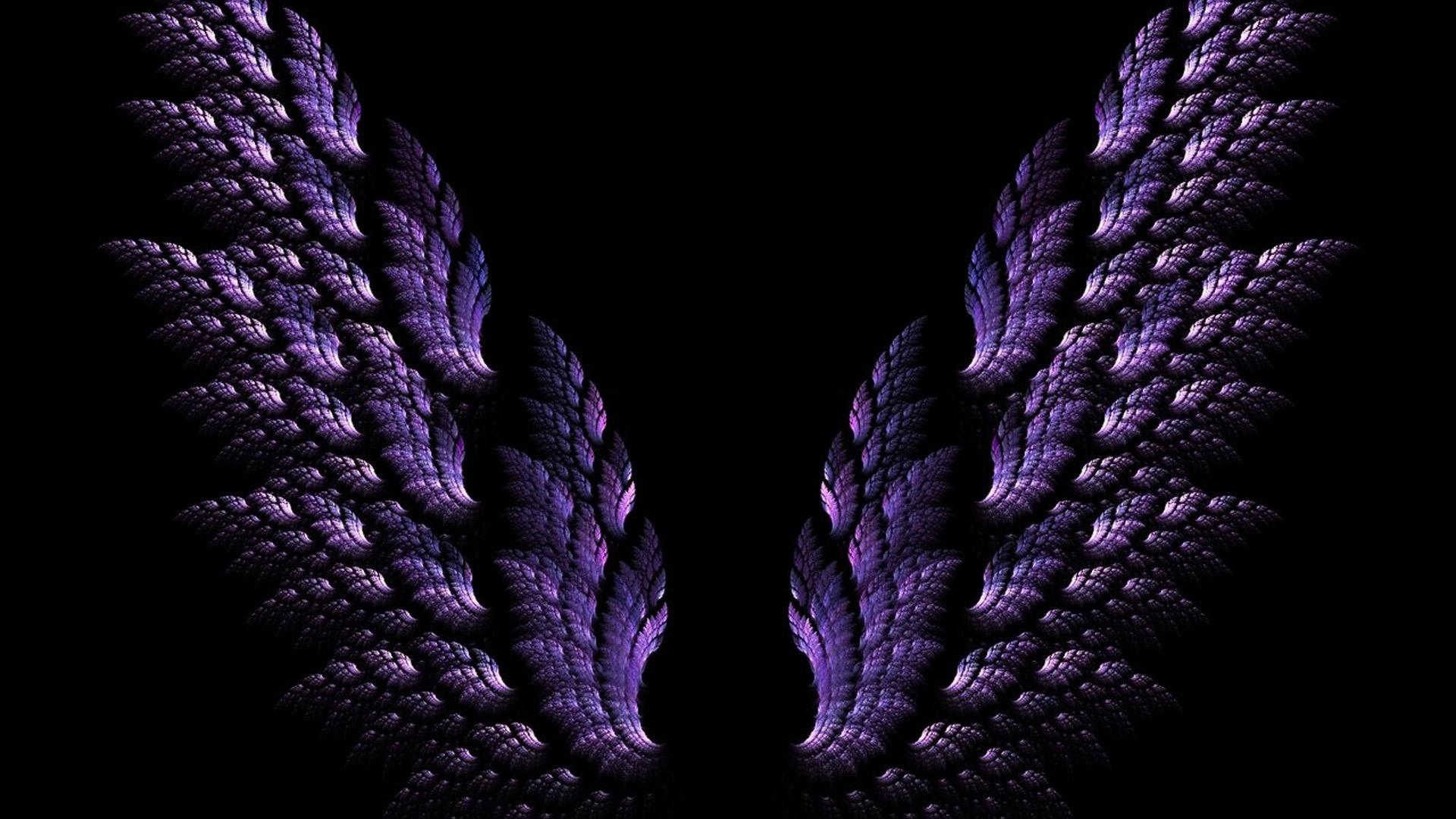 1920x1080 Purple Wings HD Abstract Wallpaper