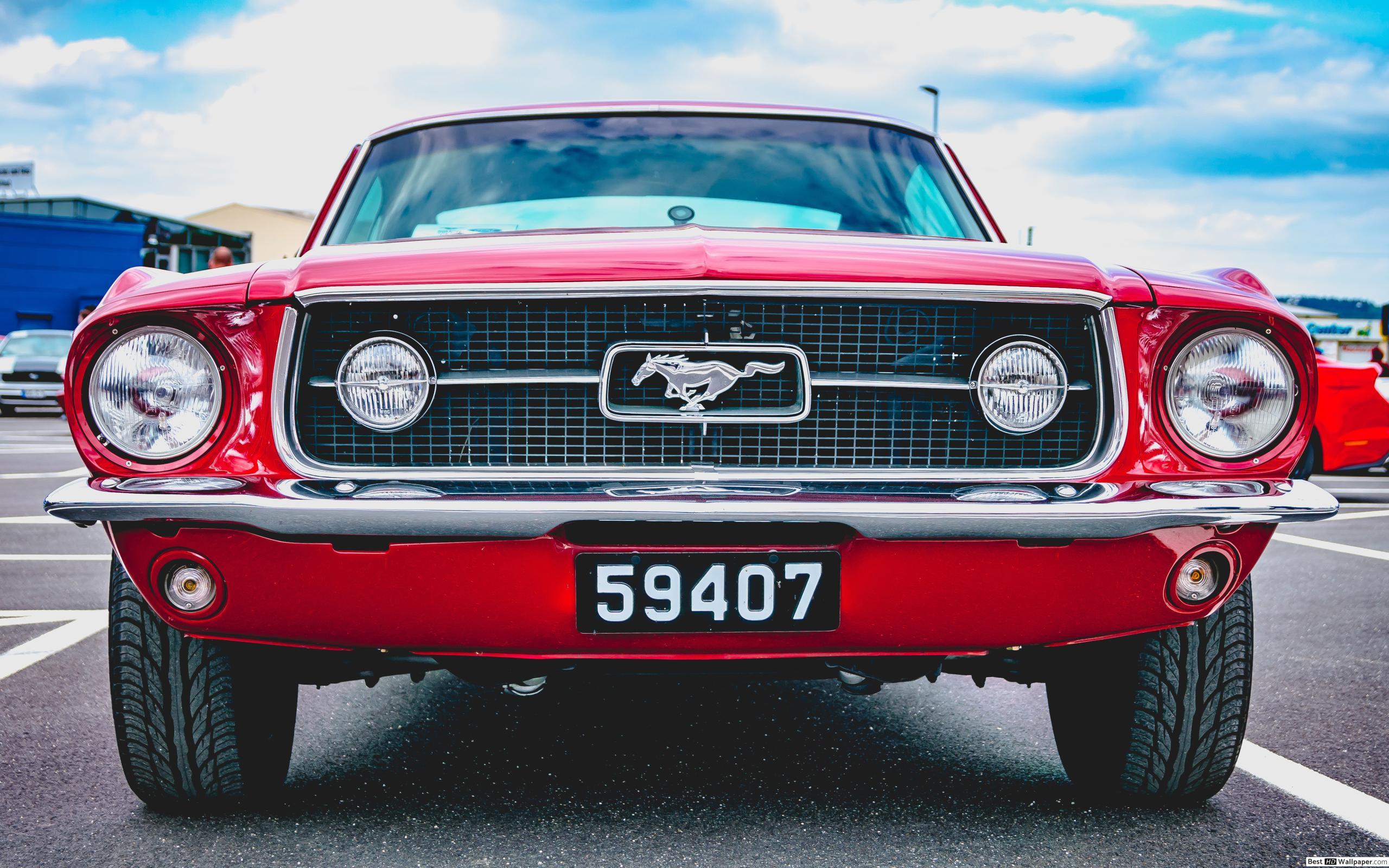 2560x1600 Ford Mustang GT vintage red HD wallpaper download