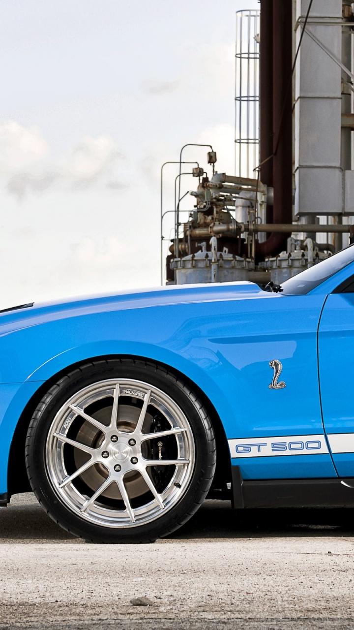 720x1280 Blue Ford Mustang Shelby GT500 Galaxy s3 wallpaper