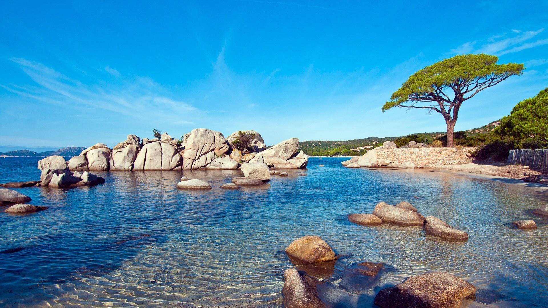 1920x1080 Palombaggia beach sunny wallpaperx1080