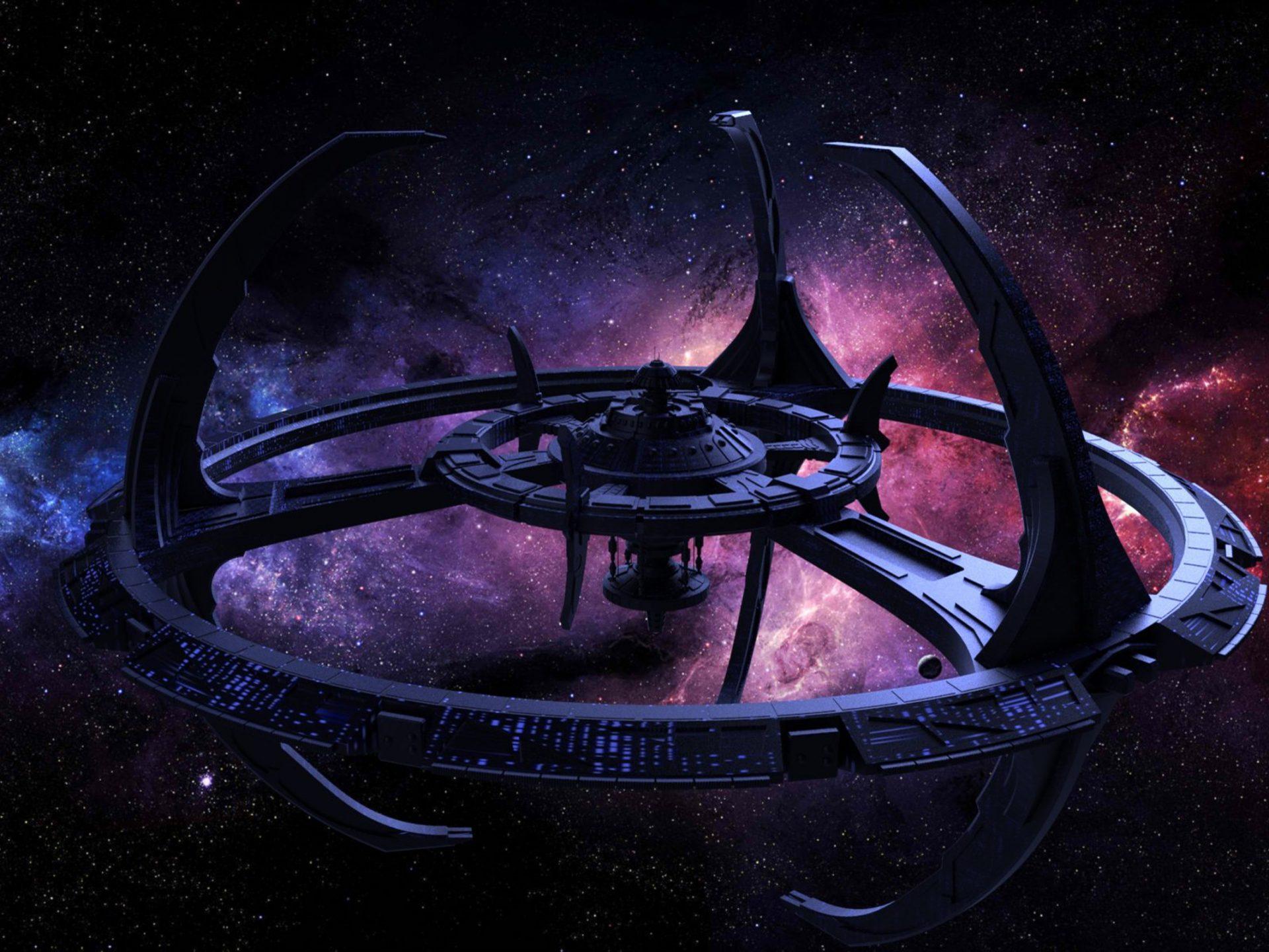 1920x1440 Star Trek The Cosmic Station In Galactic Space HD Wallpaper For Desktop :