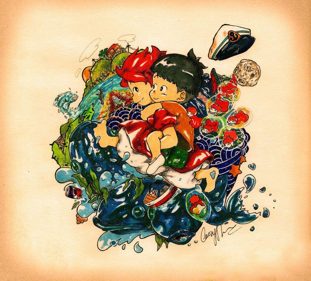 1024x926 ponyo wallpaper w Google. Ghibli. Studio