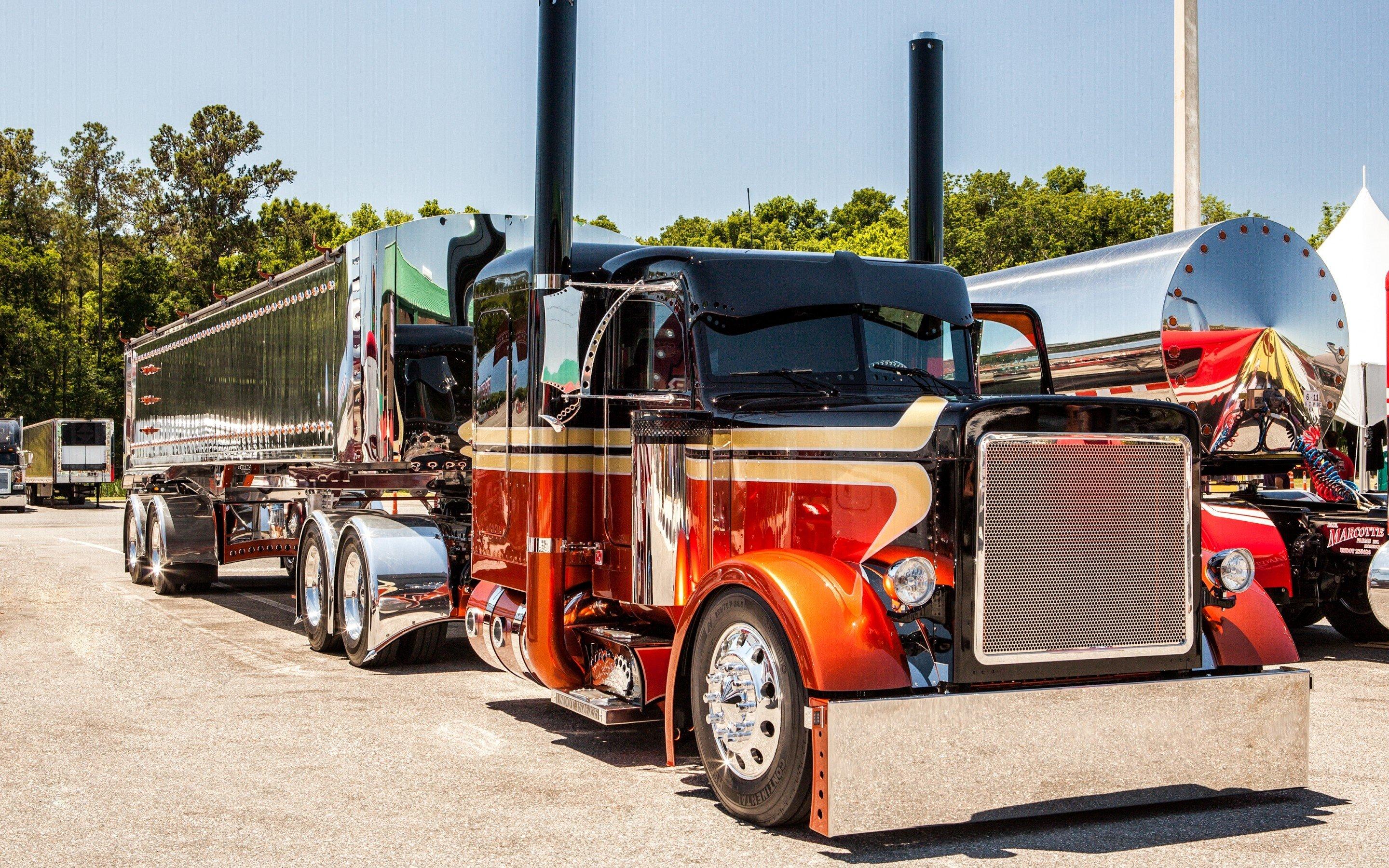2880x1800 Free download tractor trailer semi big rig custom tuning wallpaper background [2880x1800] for your Desktop, Mobile & Tablet. Explore Custom Truck Wallpaper. Cool Truck Wallpaper, Custom Semi Truck Wallpaper
