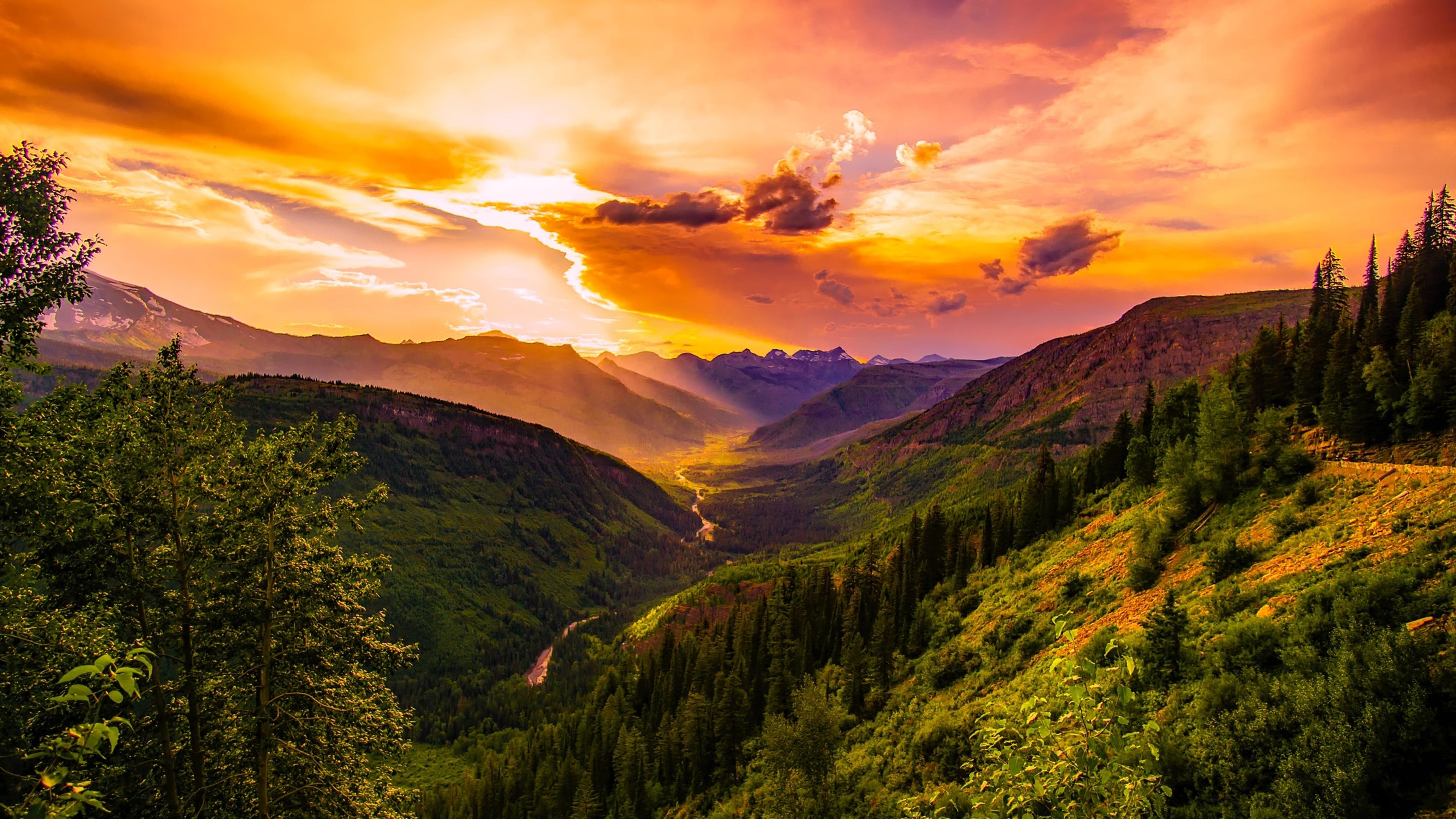 3840x2160 Montana Sunset Dusk Sky Clouds 4k HD 4k Wallpaper, Image, Background, Photo and Picture