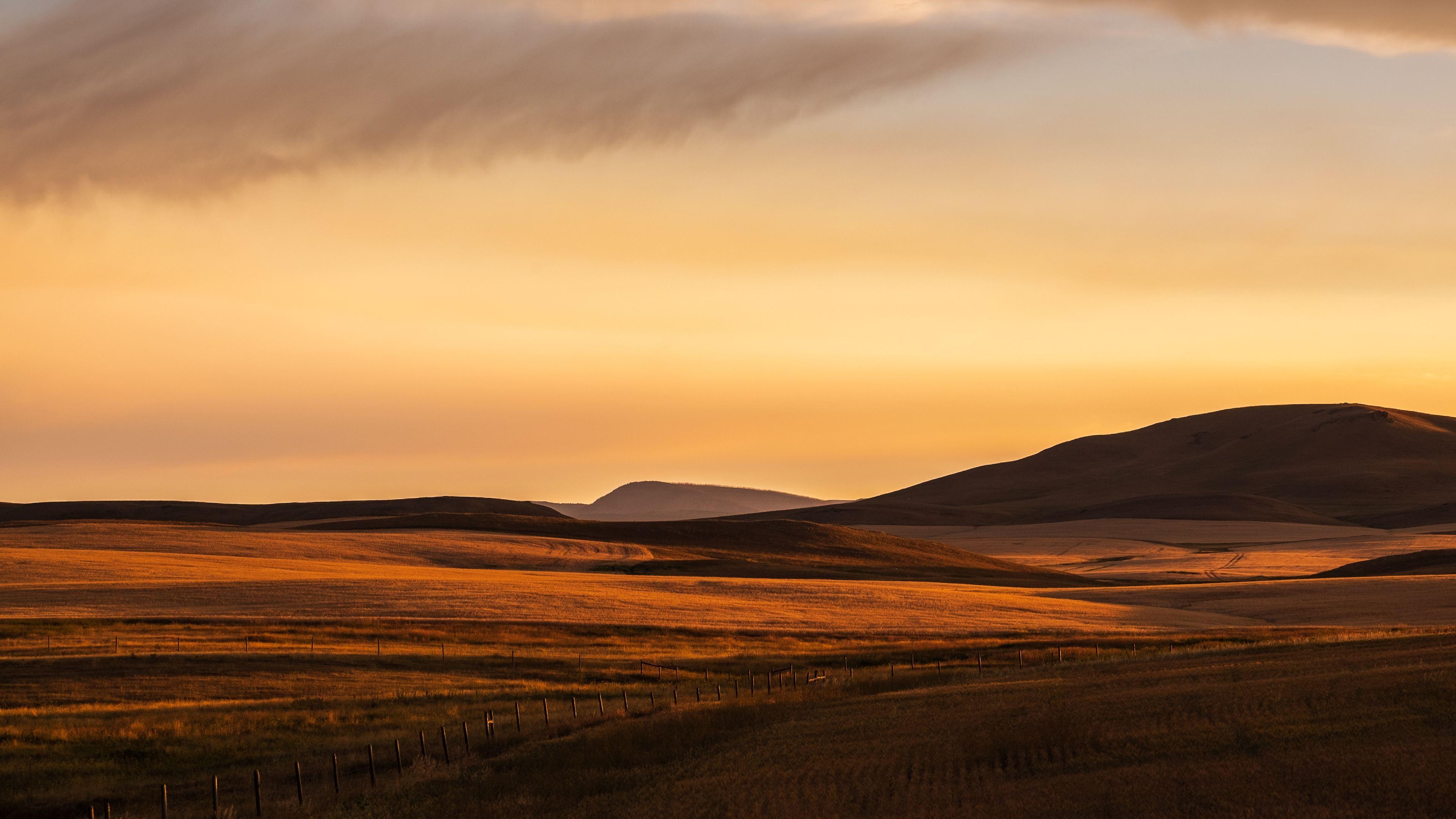 3840x2160 Wallpaper 4k Montana Prairie Montana Plain Evening Light Fuji Color Montana Sunset Wallpaper