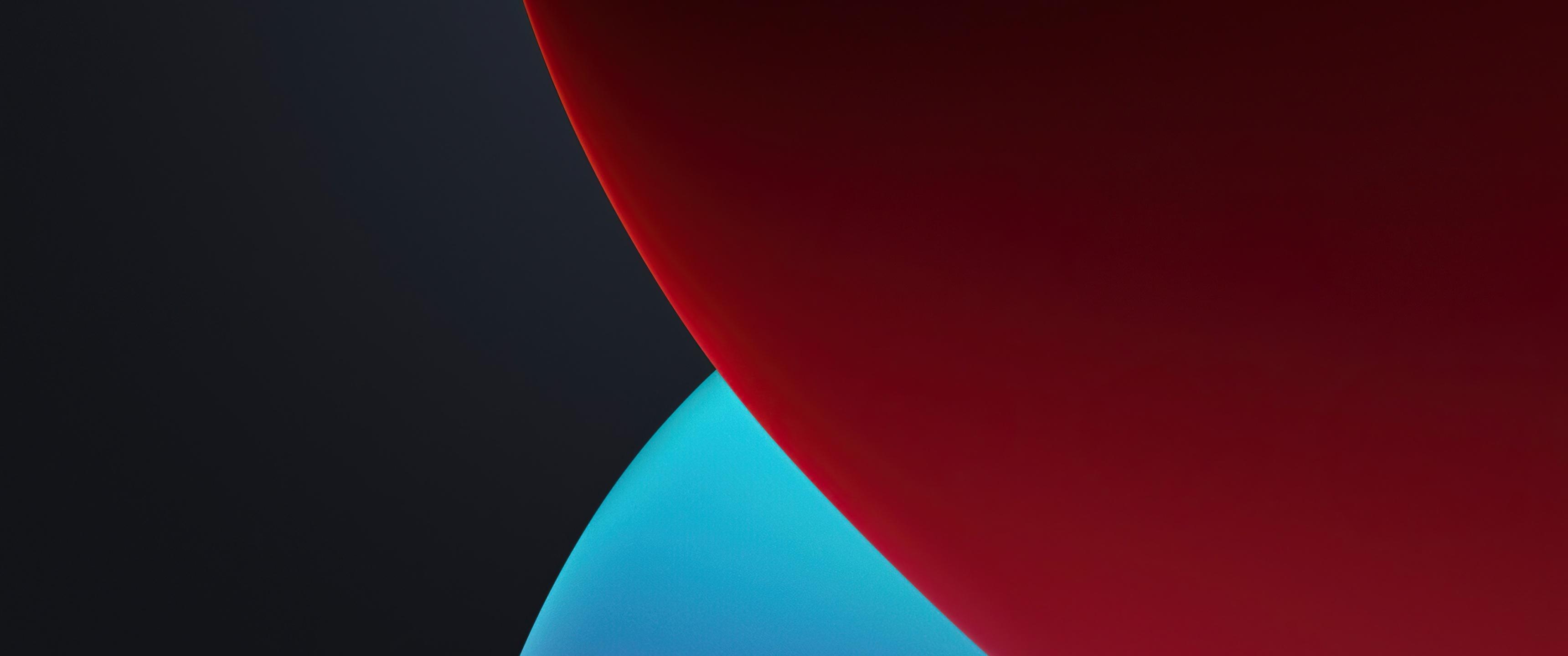 3440x1440 iOS 14 Wallpaper 4K, WWDC, iPhone iPadOS, Dark, Red, Stock, Gradients