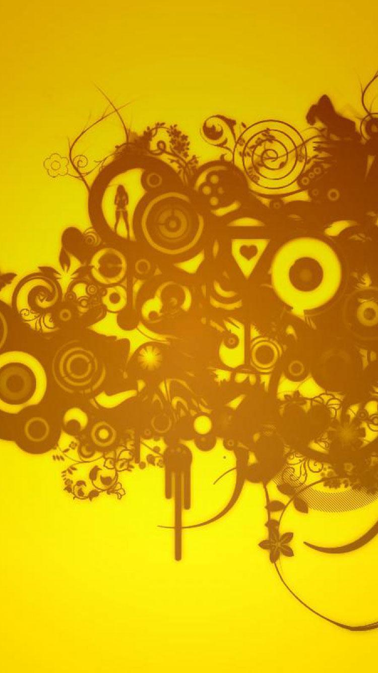 750x1334 HD Yellow iPhone Wallpaper