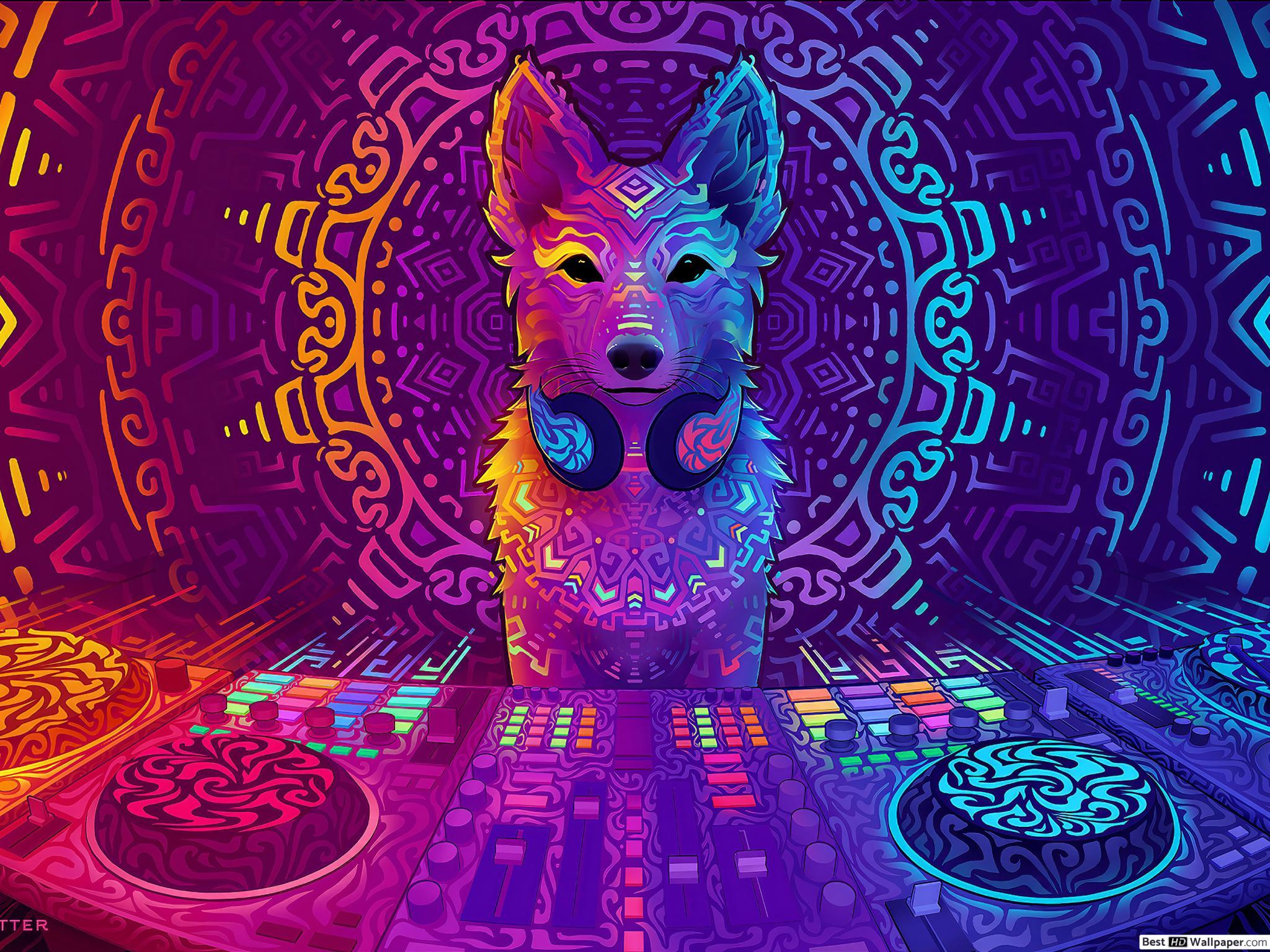 2048x1536 DJ Fox digital art HD wallpaper download