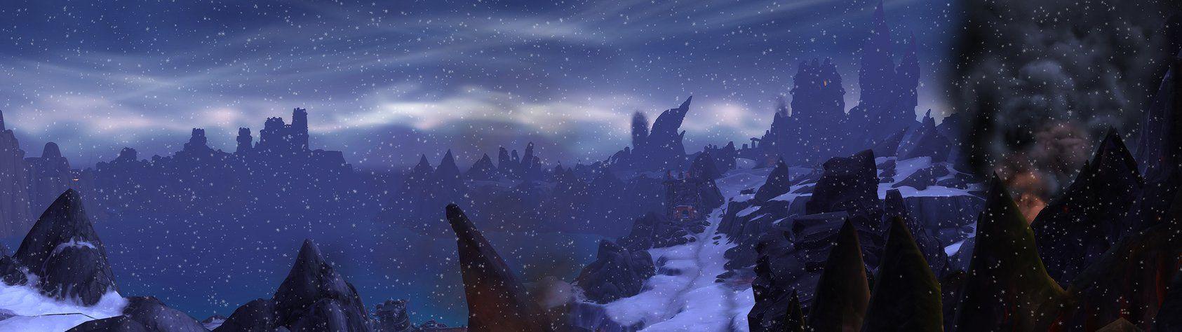 1685x474 Frostfire Ridge Dual Screen Wallpaper 3840x1080