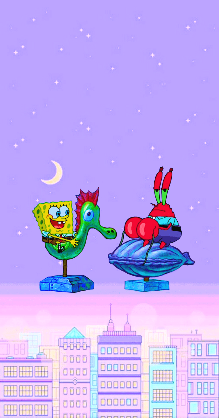 728x1392 Spongebob Hình nền điện thoại thẩm mỹ 3. Spongebob