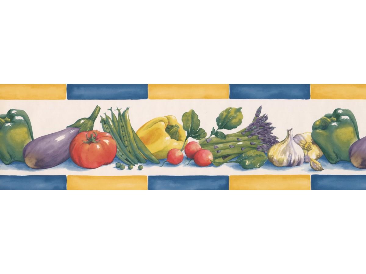 1200x900 Yellow Blue Eggplant Radish Wallpaper Border