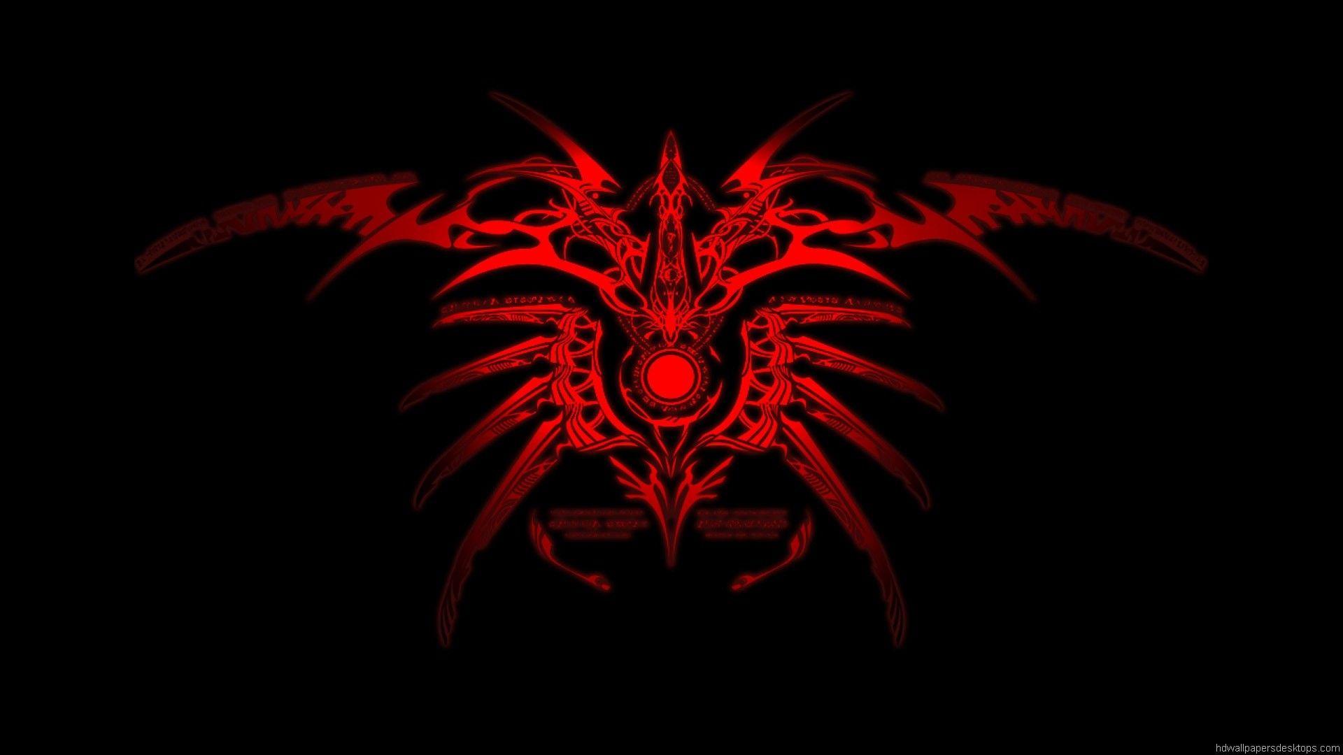 1920x1080 Red Gaming PC Wallpaper