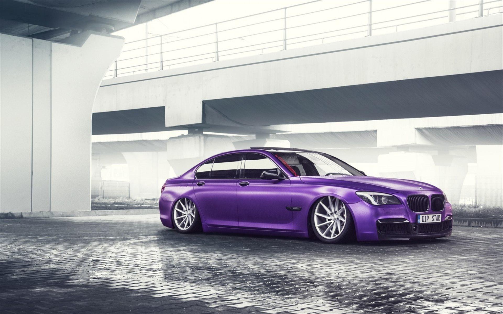1920x1200 Download Wallpaper Parking, Vossen, Tuning, Understatement, Bmw 7 Series, F Purple Bmw For Desktop With Resolution 1920x1200. High Quality HD Picture Wallpaper