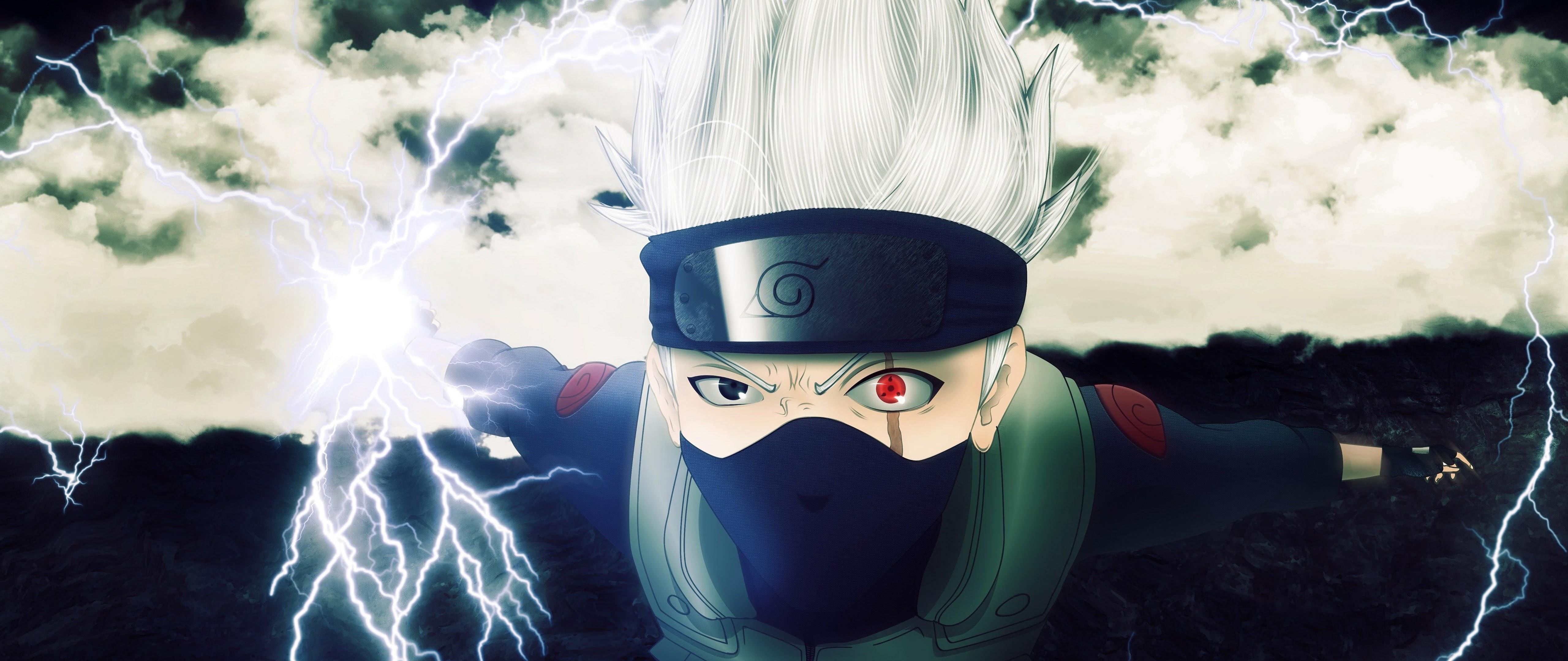 5120x2160 Kakashi Hatake Sharingan 4K Wallpaper