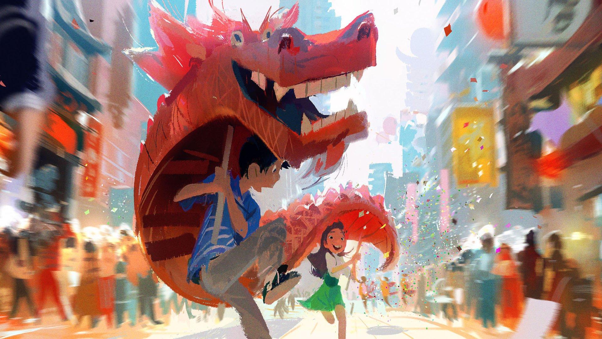 1920x1080 Wish Dragon HD Wallpaper