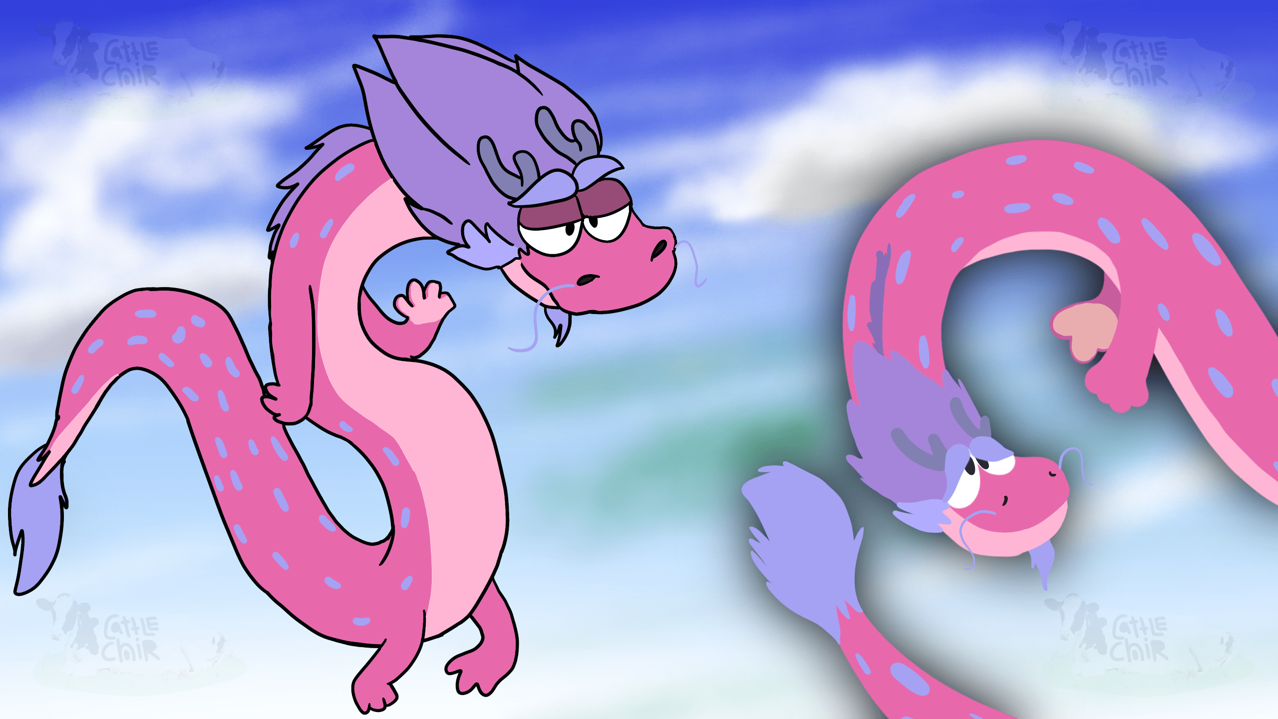 2560x1440 Wish dragon fan art by CattleChoir on Newgrounds