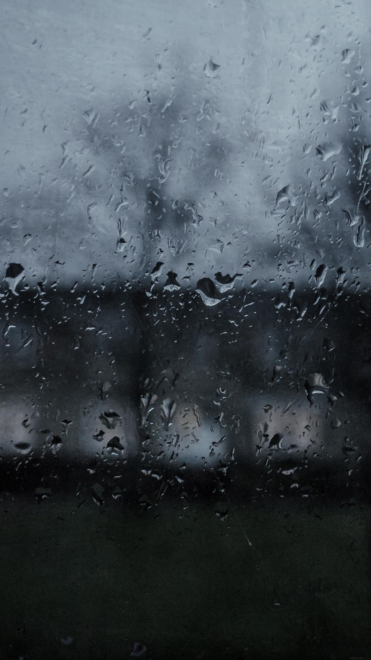 1242x2208 Good To Stay Home Dark Rainy Window Wallpaper