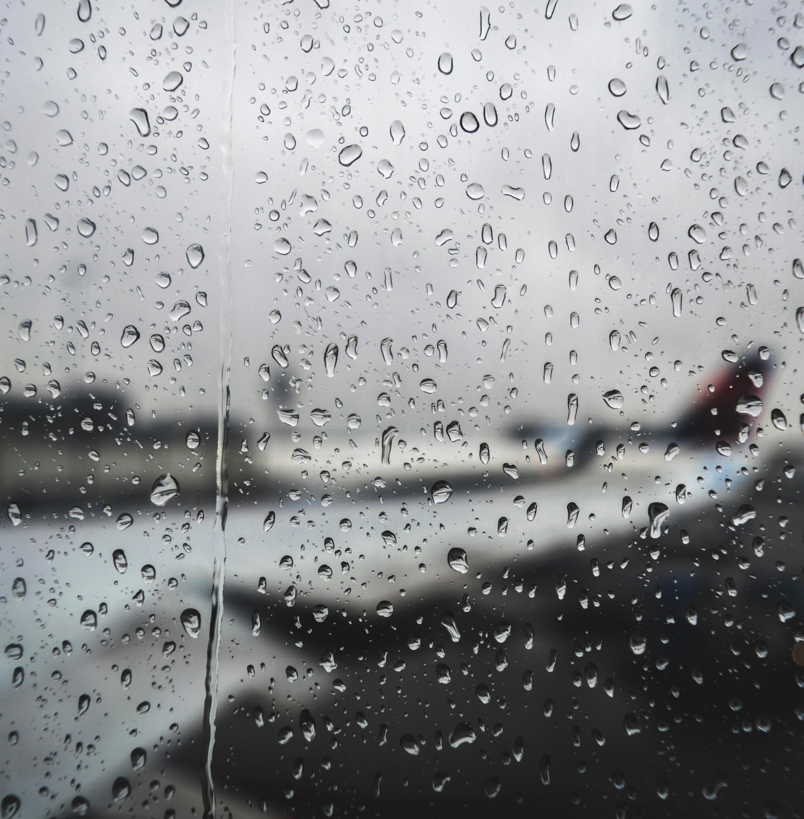 2700x2752 Download 2700x2752 Raining, Window, Airplane, Photography, Water Drops Wallpaper