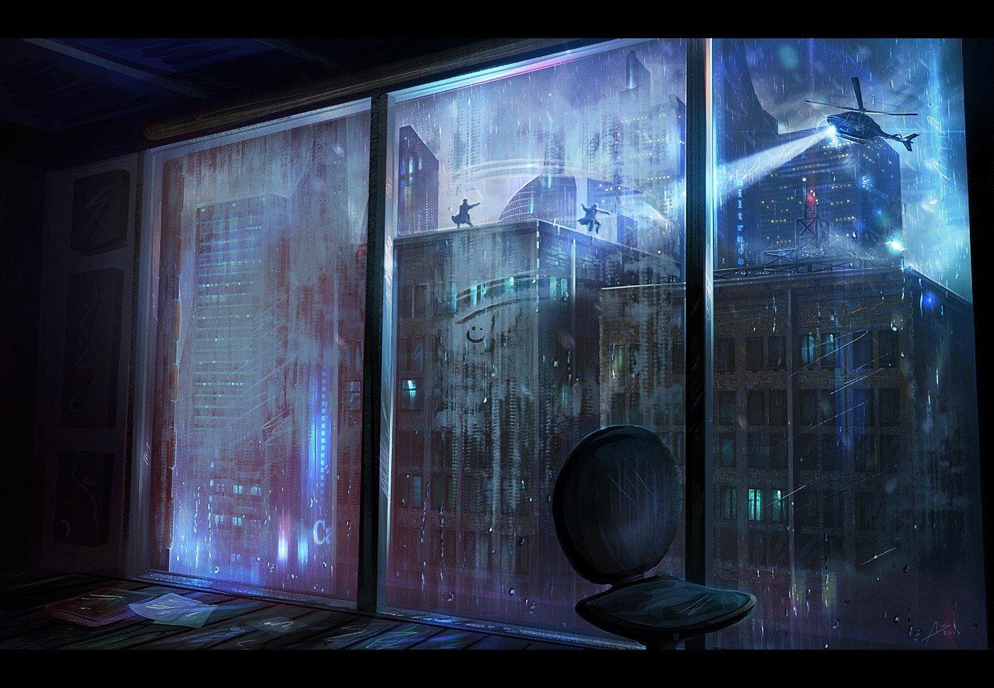 1400x969 rain, Window, City, Pursuit HD Wallpaper / Desktop and Mobile Image & Photo