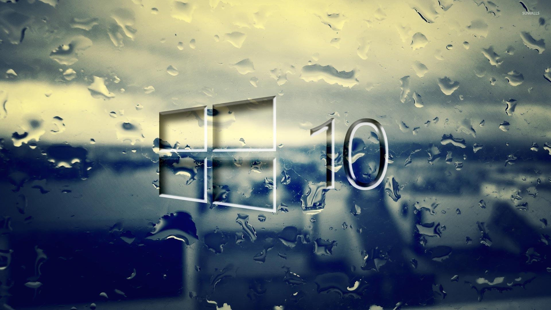 1920x1080 Windows 10 on the rainy window wallpaper wallpaper